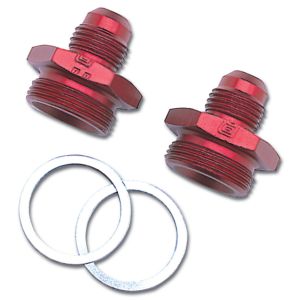 Russell 640220 Performance -6 AN Carb Adapter Fittings (2 pcs.) (Red)