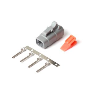 Haltech HT-031002 Male Deutsch DTM-4 Connector 7.5 Amp Plug & Pins