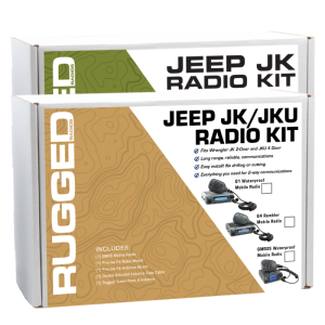 Rugged Radios JKU-GMR25 07-10 JK(2D) / 07-19 JKU(4D) 2-Way GMRS Radio Kit / 25 Watt - GMR25 Waterproof