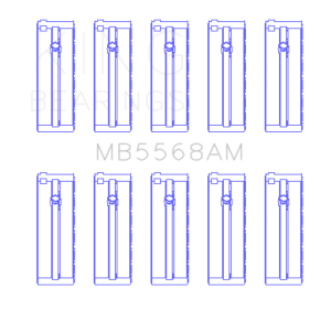 King Engine Bearings MB5568AM King Honda D16A/Y/Z H22A4 F23A Crankshaft Main Bearing Set - Size STD