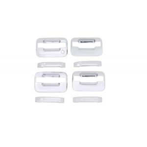 AVS 04-14 Ford F-150 (No Keypad/Passenger Keyhole) Door Handle Covers (4 Door) 8pc Set - Chrome