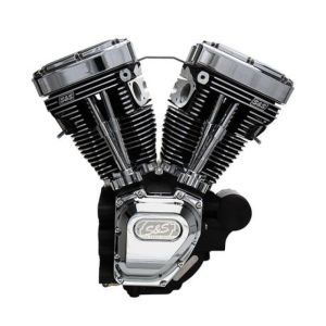 S&S Cycle 310-0400A 07-16 Touring Models T124 T-Series Long Block High Compression Engine - Wrinkle Black