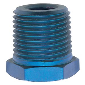 Russell Performance 1/4in Male to 1/8in Female Pipe Bushing Reducer (Blue)