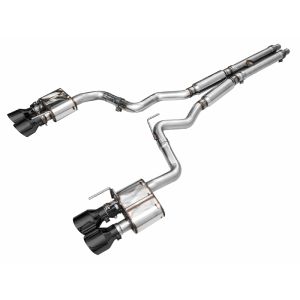 AWE Tuning 3025-43375 AWE 2024 Ford Mustang Dark Horse S650 RWD SwitchPath Catback Exhaust w/ Quad Diamond Black Tips