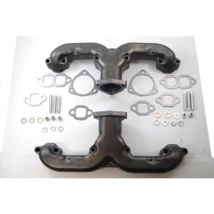 RACING POWER CO-PACKAGED RPCR900 1955-57 GM Cast Iron Ram Horn Exhaust Manifold
