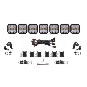 Diode Dynamics DD6800 SS5 Sport Universal CrossLink 7-Pod Lightbar - White Combo