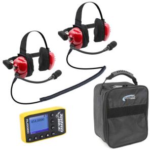Rugged Radios H80-FAN H80 Track Talk Headset w/ NITRO BEE XTREME UHF Race Receiver and Carry Bag