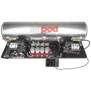 Ridetech 30514700 RidePro E5 Air Ride Control System 5Gal Dual Compressor AirPod Hi-Flow Big Red 3/8in Valves