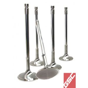 GSC P-D Subaru EJ207/EJ257 Chrome Polished Super Alloy Exhaust Valve - 33mm Head (+1mm) - Set of 50