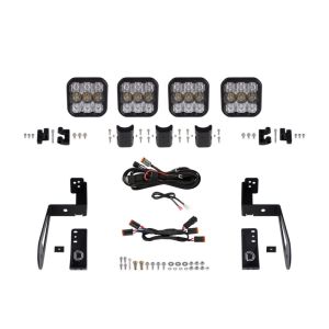 Diode Dynamics DD7272 Jeep JK SS5 4-Pod CrossLink Grille Lightbar Kit Pro - White Combo