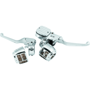 Bikers Choice 488730 96-06 Big Twin 96-03XL With 9/16 Bore Master Cylinder Chrome Handlebar Control Kit