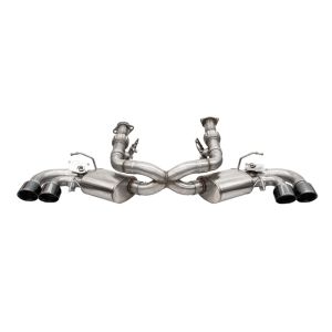 CORSA Performance 21103BLK Corsa 20-24 Corvette C8 3in Valved Cat-Back 4.5in Blk Quad Tips Fits Factory Perf Exhaust DeletesAFM