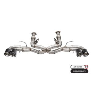 CORSA Performance 21104CF Corsa 2020-2024 Chevrolet Corvette C8 RWD 3in Track Cat-Back Delete Exhaust w/4.5in CF PolishedTips