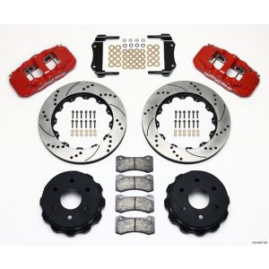 Wilwood 140-9407-DR AERO4 RearTruck Kit 14.25in Drill Red 1999-2010 GM 1500-SUV 1 Piston OE Caliper