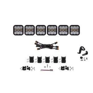 Diode Dynamics DD7244 SS5 Pro Universal CrossLink 6-Pod Lightbar - White Combo