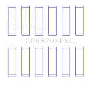 King Engine Bearings CR6870XPNC.026 King Nissan VR38DETT (Size .026) pMaxKote Performance Con Rod Bearing Set