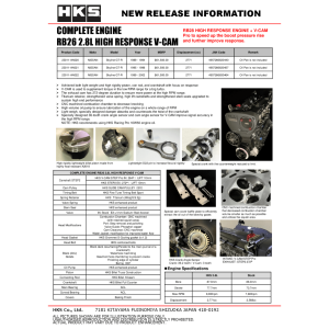 HKS 23011-AN022 COMPLETE ENGINE RB26 2.8L HR V-CAM - Nissan GTR R34