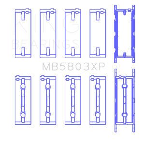 King Engine Bearings MB5803XP.026 King BMW S65B40A (Size .026) Crankshaft Main Bearings Set of 5