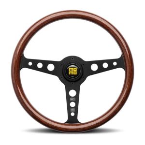 MOMO ind35ma0b Indy Steering Wheel 350 mm - Magoany Wood/Brshd Black Spokes
