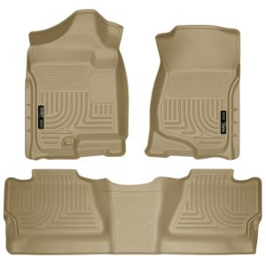 Husky Liners 07-12 Chevy Silverado/GMC Sierra Crew Cab WeatherBeater Combo Tan Floor Liners
