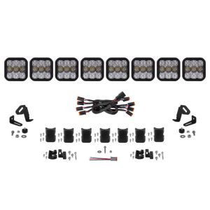 Diode Dynamics DD7248 SS5 Pro Universal CrossLink 8-Pod Lightbar - White Combo