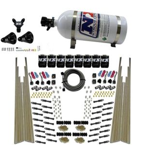 Nitrous Express 93306-10 8 CYL DRY DIRECT PORT, FOUR STAGE, 8 SOLENOIDS, WITH 10LB BOTTLE (200-600HP)