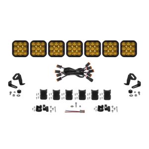 Diode Dynamics DD7259 SS5 Pro Universal CrossLink 7-Pod Lightbar - Yellow Driving
