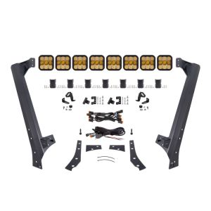 Diode Dynamics DD7225 Jeep JK SS5 Sport CrossLink Windshield - Yellow Combo Lightbar Kit