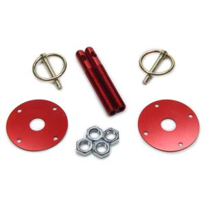 FIVESTAR FIV10001-34033-R Hood Pin Kit  3/8in Alum Red 2-pack