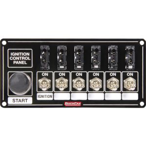 QUICKCAR RACING PRODUCTS QRP50-863 Ignition Panel Black Fused w/Start Button
