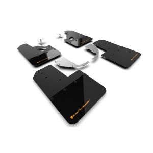 Rally Armor MF85-RR-ST-COR Black Mud Flap/Cy Orange Logo