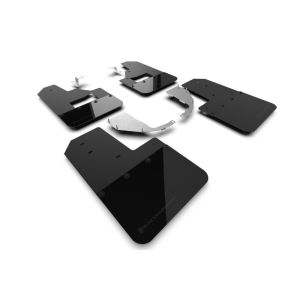 Rally Armor MF85-RB-ST-MBK Black Mud Flap/Metallic Black Logo