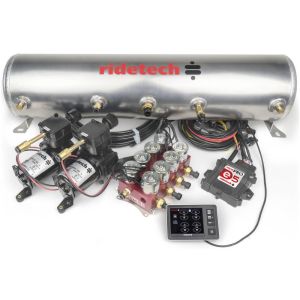 Ridetech 30534700 RidePro E5 Air Ride Control System 5 Gal Dual Compressor High Flow Big Red 3/8in Valves