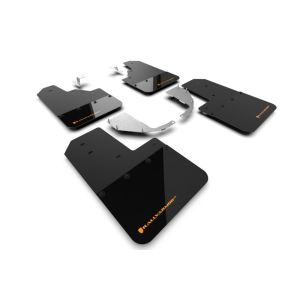 Rally Armor MF85-NO-ST-COR Black Mud Flap/Cy Orange Logo