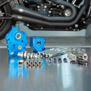 S&S Cycle 310-1080B 2017+ Water Cooled M8 Models Chain Drive 550C Cam Chest Kit w/ Chrome Pushrod Tubes
