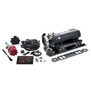 Edelbrock 35813 Pro Flo 4 Fuel Inject Kit XT Seq Port SBC 429/460 1986 625 Max HP 35 LbHr Injectors Black