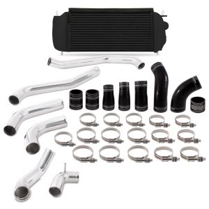 Mishimoto MMINT-F35T-17KPBK 2017+ Ford F150 3.5L EcoBoost Performance Intercooler Kit - Black Cooler Polished Pipes