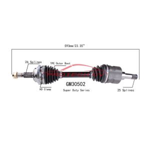 PROTECH AXLES GM30502 CV Axle Assembly