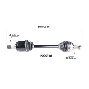 PROTECH AXLES HO20516 CV Axle Assembly