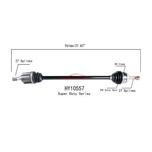 PROTECH AXLES HY10557 CV Axle Assembly