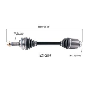 PROTECH AXLES MZ10519 CV Axle Assembly