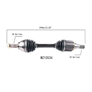 PROTECH AXLES MZ10534 CV Axle Assembly
