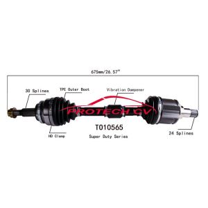PROTECH AXLES TO10565 CV Axle Assembly