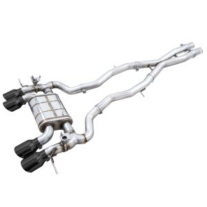 AWE Tuning 3025-42480 AWE SwitchPath Catback Exhaust for BMW G8X M3/M4 - Diamond Black Tips