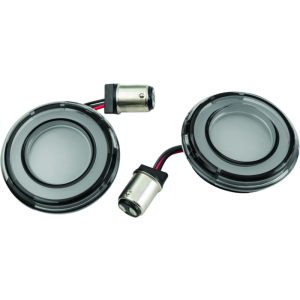 Kuryakyn 2905 Tracer L.E.D. Turn Signal Inserts Red/Red Smoke Lens Rear