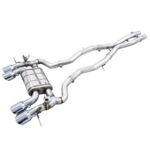 AWE Tuning 3025-43480 AWE SwitchPath Catback Exhaust for BMW G8X M3/M4 - Chrome Silver Tips