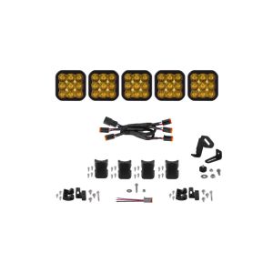 Diode Dynamics DD7255 SS5 Pro Universal CrossLink 5-Pod Lightbar - Yellow Driving