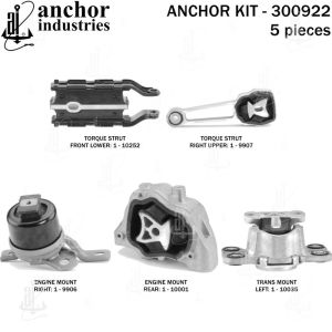 ANCHOR MOUNTS 300922 ENGINE MNT KIT