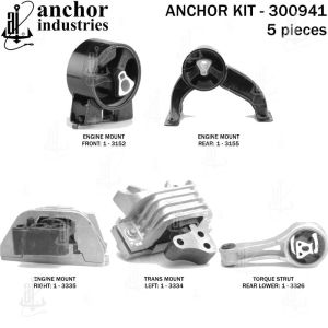 ANCHOR MOUNTS 300941 ENGINE MNT KIT