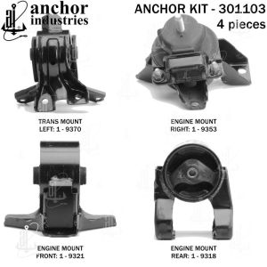 ANCHOR MOUNTS 301103 ENGINE MNT KIT